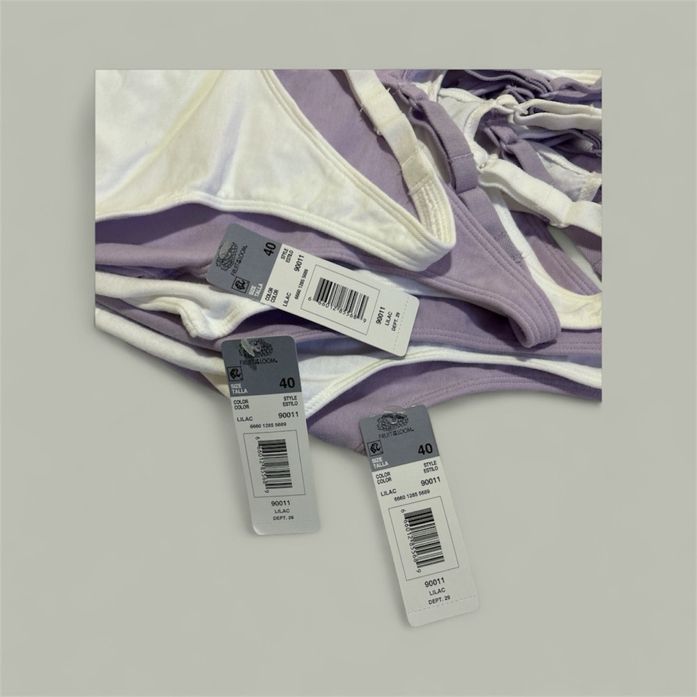 Bundle of 6 Fruit of the Loom Shirred Bras - Picture 2 of 2